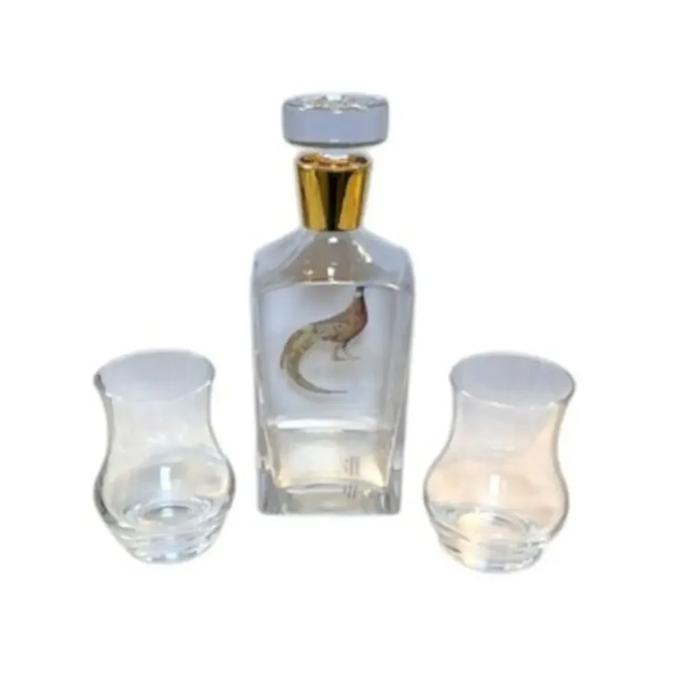 Rare Williams Sonoma Plymouth Crystal Whiskey Decanter Set